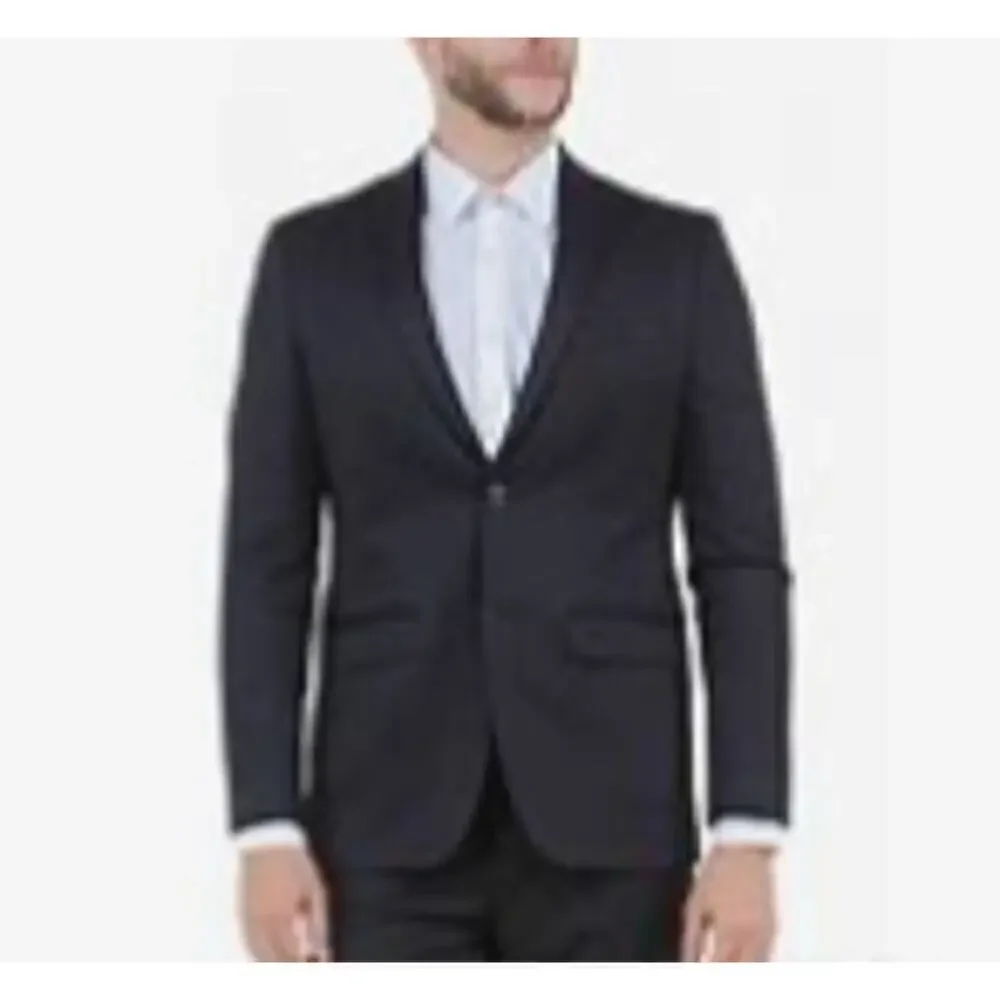 Zegarie Men's Sport Coat Blazer Suit Jacket Black Size 46 R New
